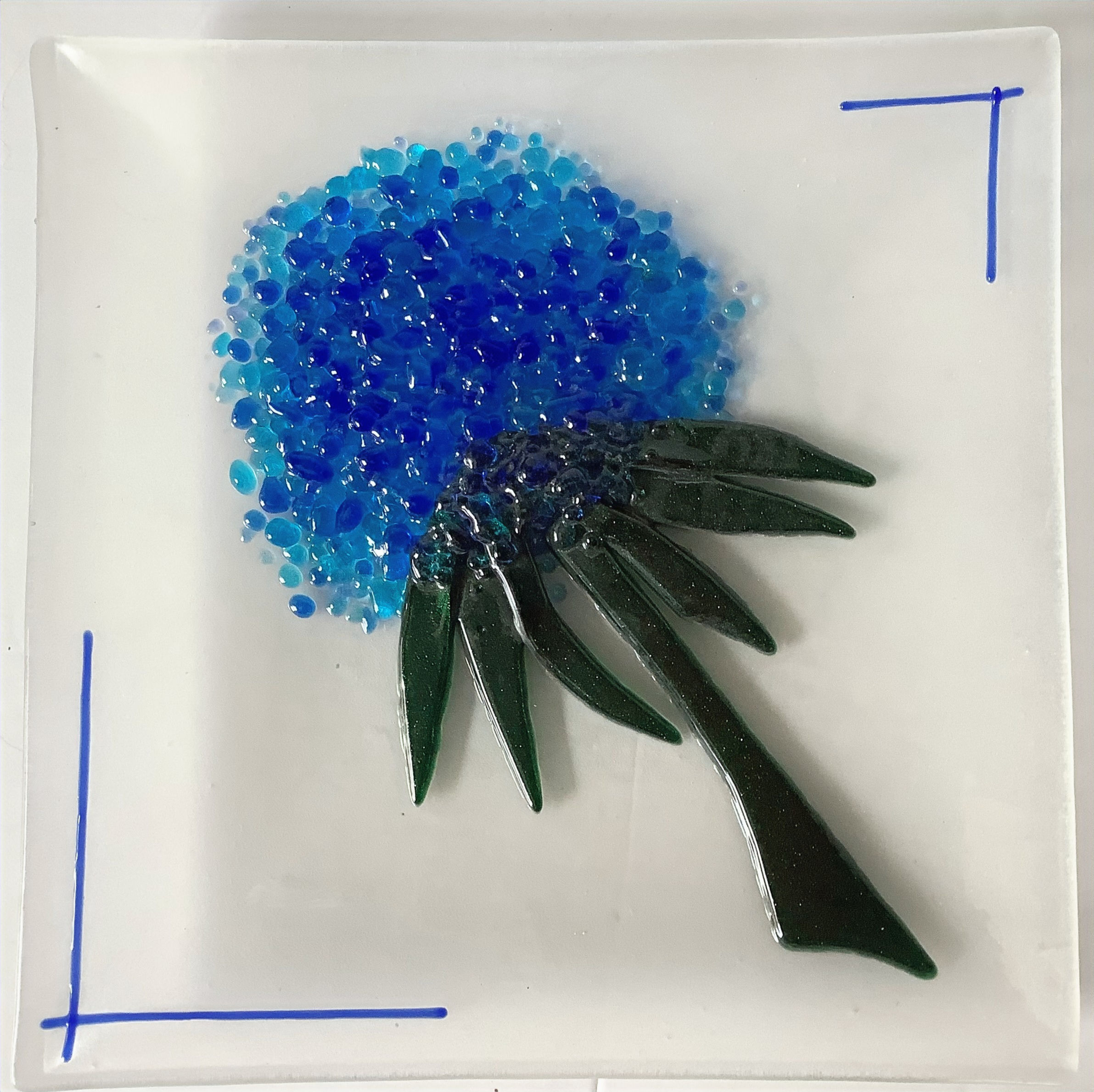 Square Hydrangea  Dish