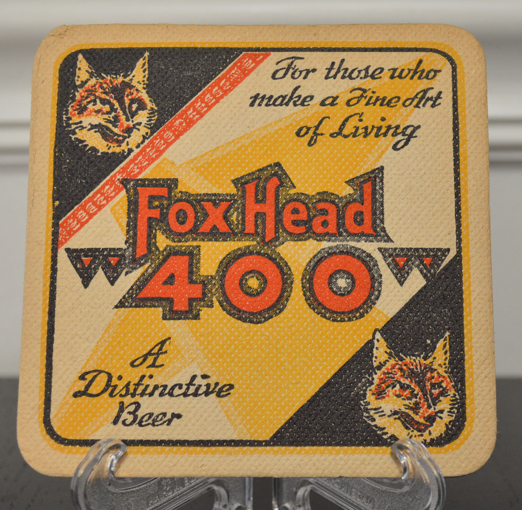 Fox Head 400 Beer Coaster  - Waukesha, WI
