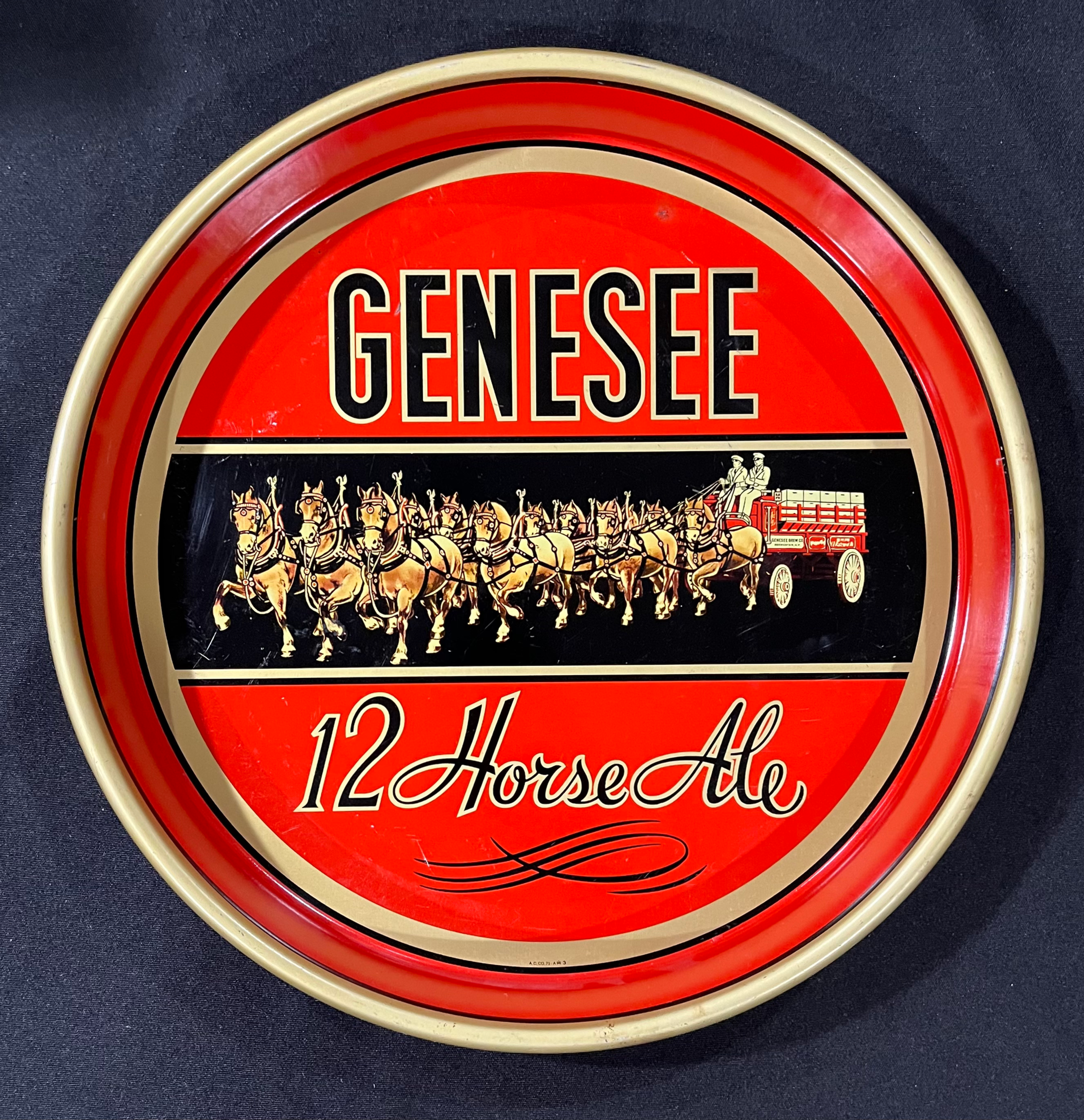 Genesee 12 Horse Ale Beer Tray - Rochester, NY