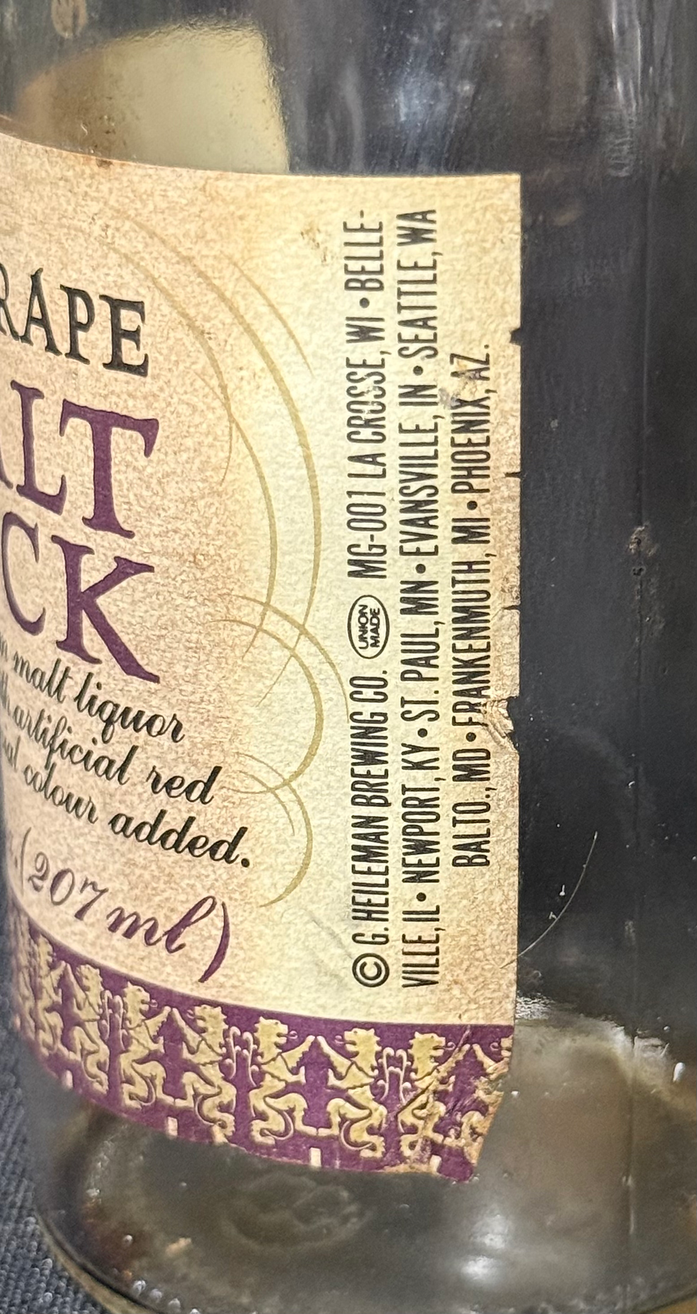 Thumbnail: Malt Duck Malt Liquor Beer Bottle - LaCrosse, WI