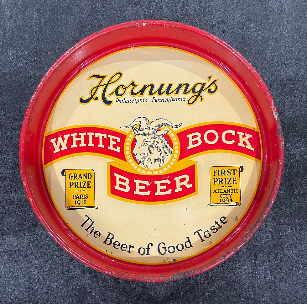 Hornung's White Bock Beer Tray - Philadelphia, PA