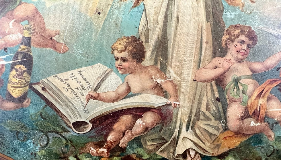 Anheuser Busch Brewing Assoc. Cherub Beer Tray - St. Louis, MO