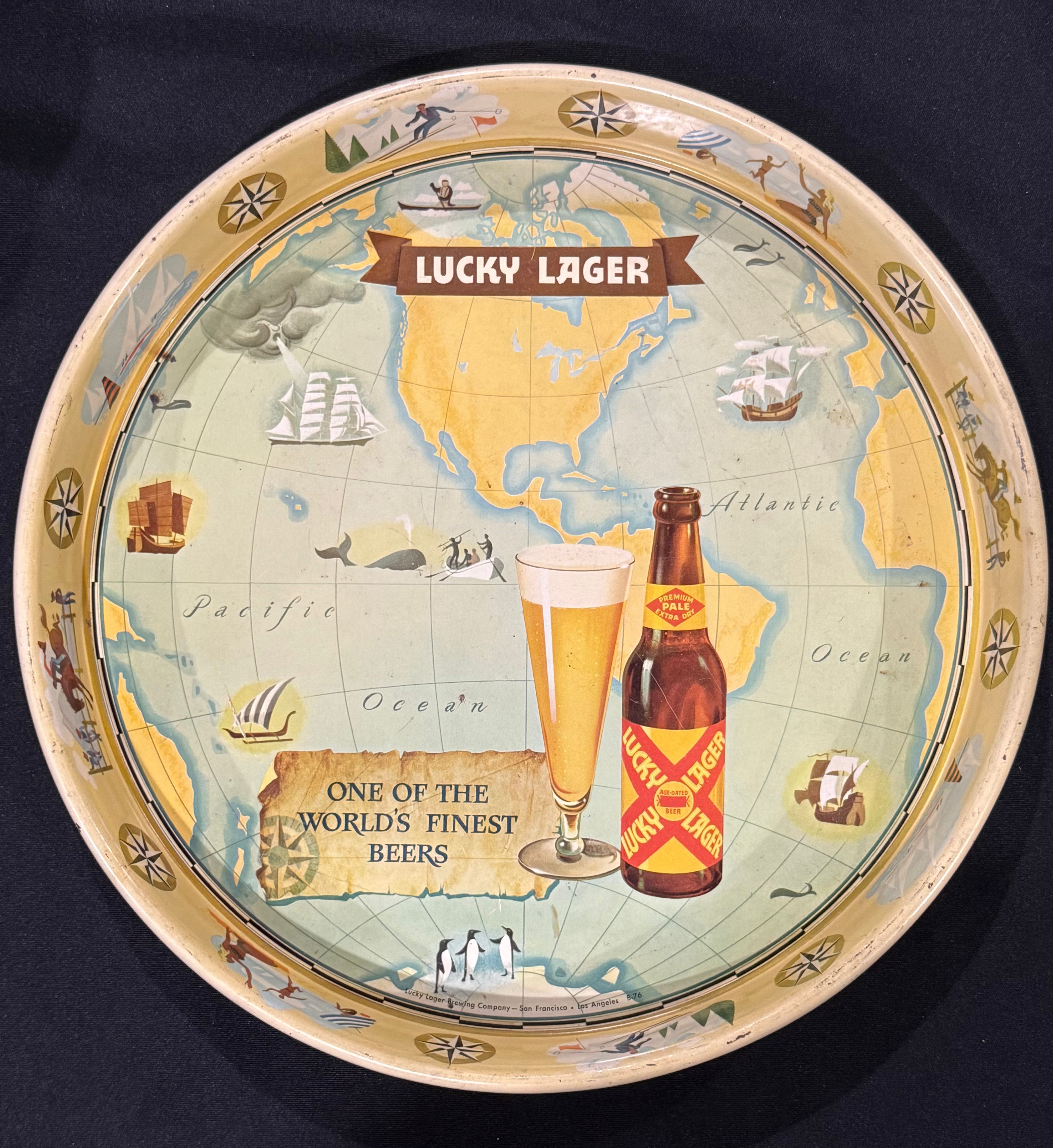 Lucky Lager Beer Tray - San Francisco, CA