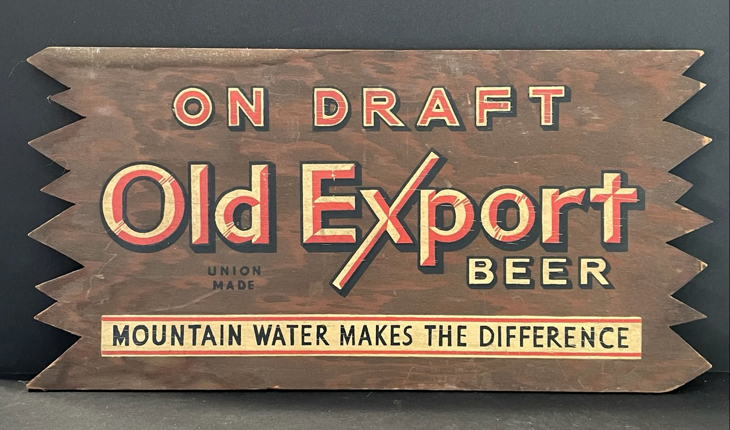 Old Export Beer Wooden Sign - Cumberland, PA