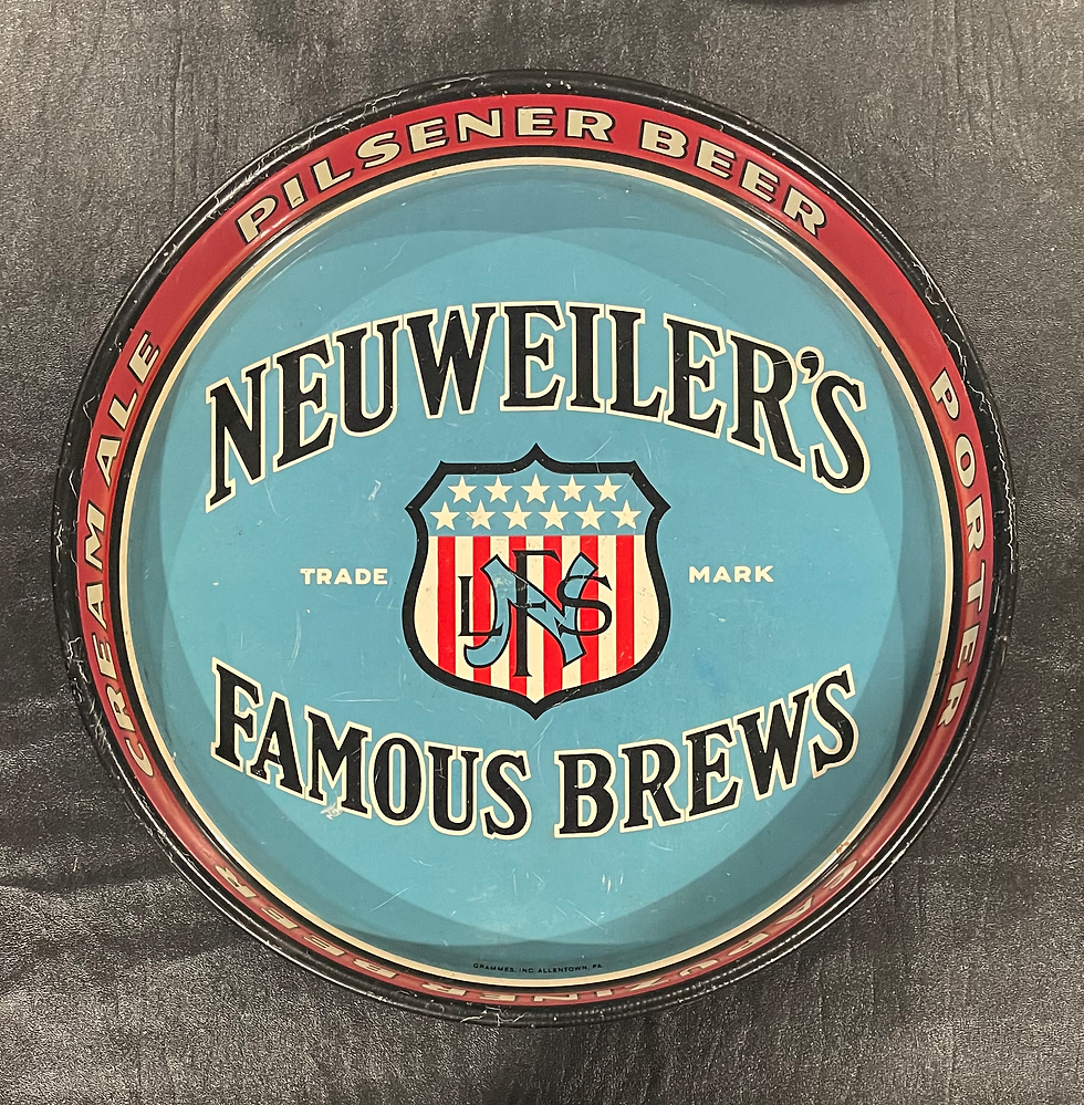 Neuweiler's Famous Brews Beer Tray - Allentown, PA