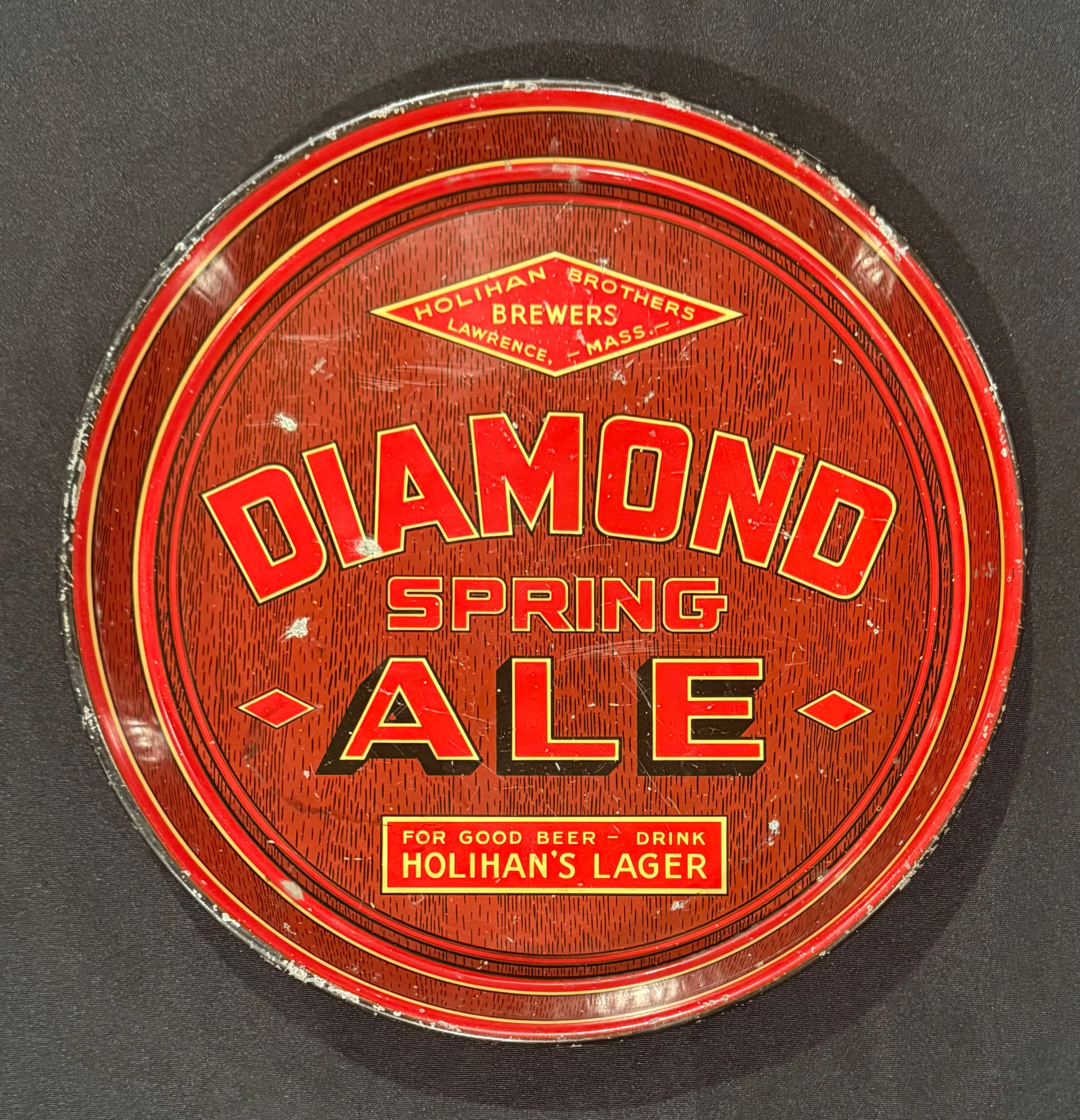 Diamond Spring Ale Beer Tray - Lawrence, MA