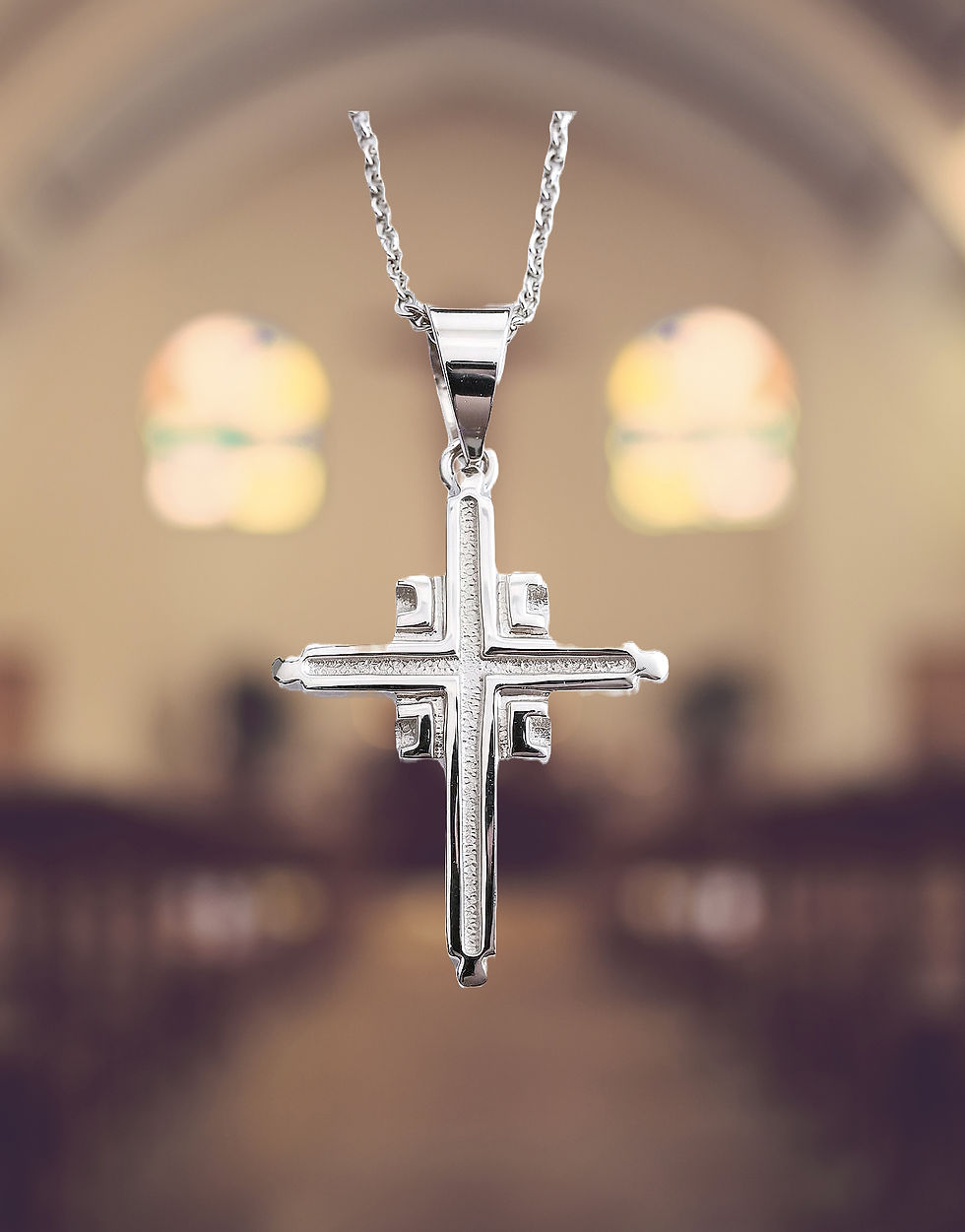 Sveti Sava - Serbian Orthodox cross sterling silver pendant