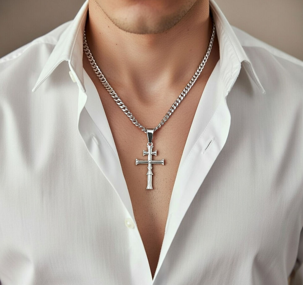 Thumbnail: Krst Svetog Jovana - Serbian Orthodox Cross Pendant