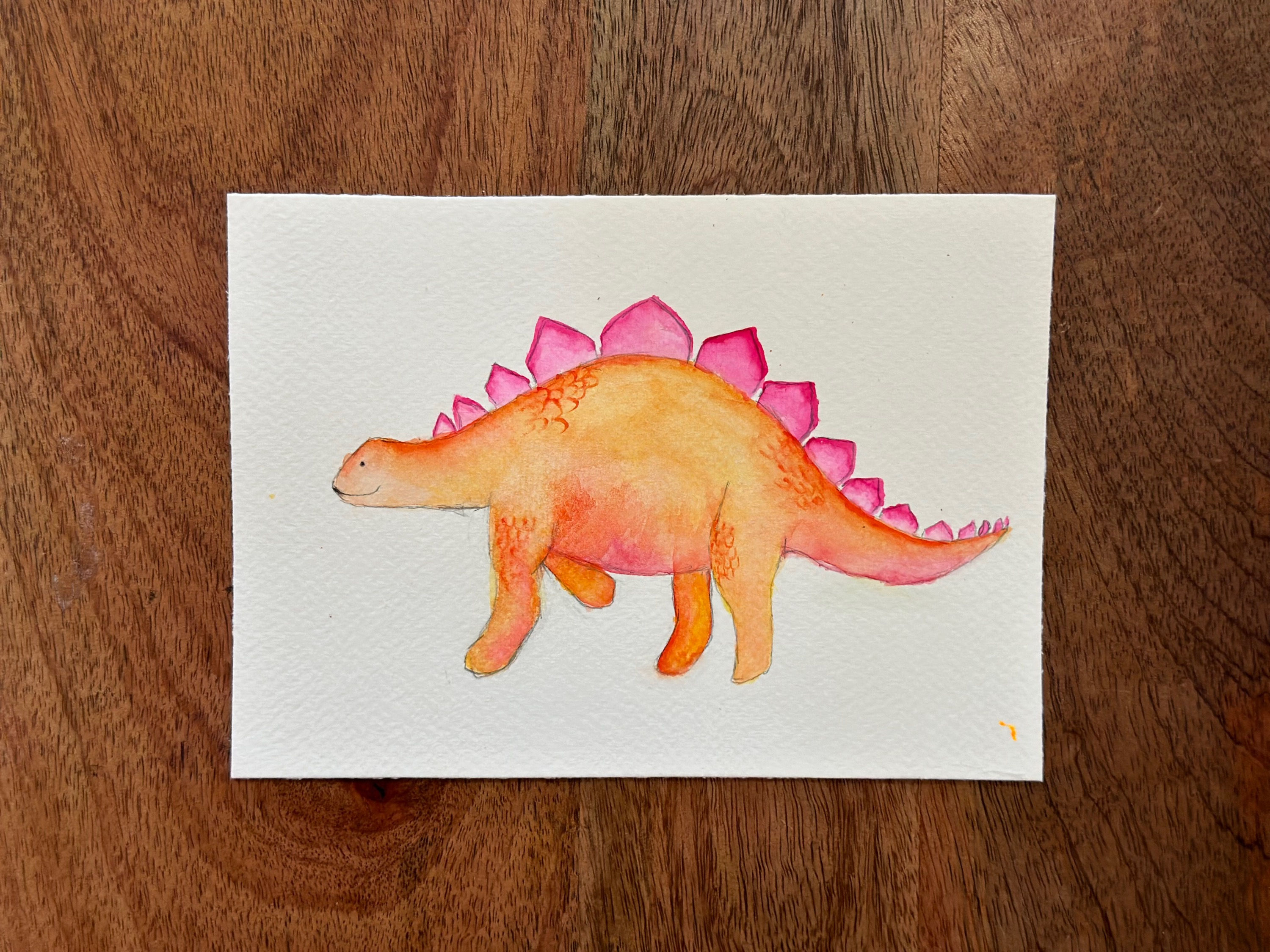 Original Dinosaur Watercolor