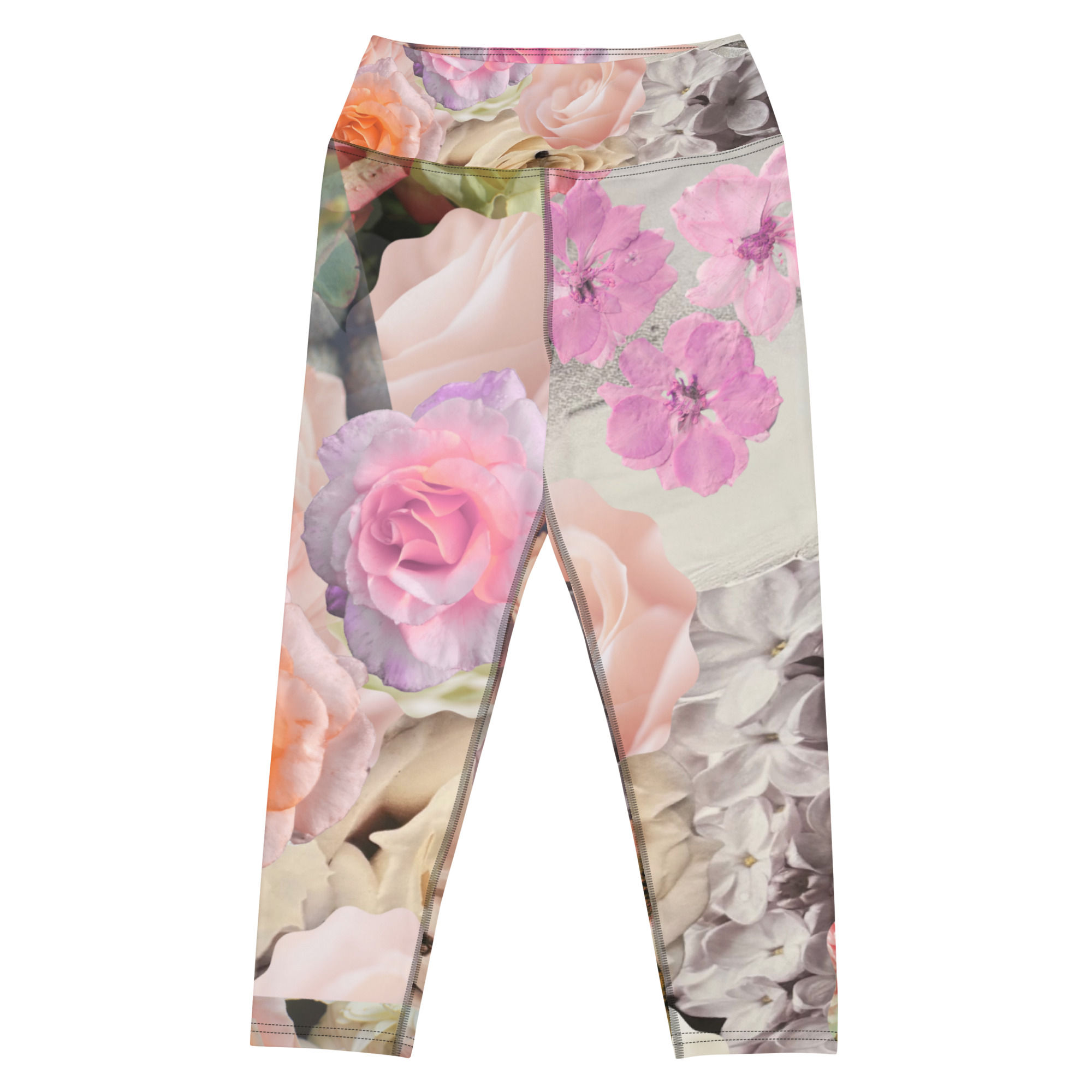 Pastel Floral Capri Leggings