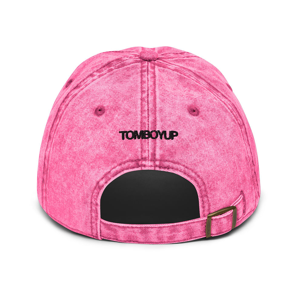 Thumbnail: TOMBOYUP Pink Vintage Cotton Twill Cap