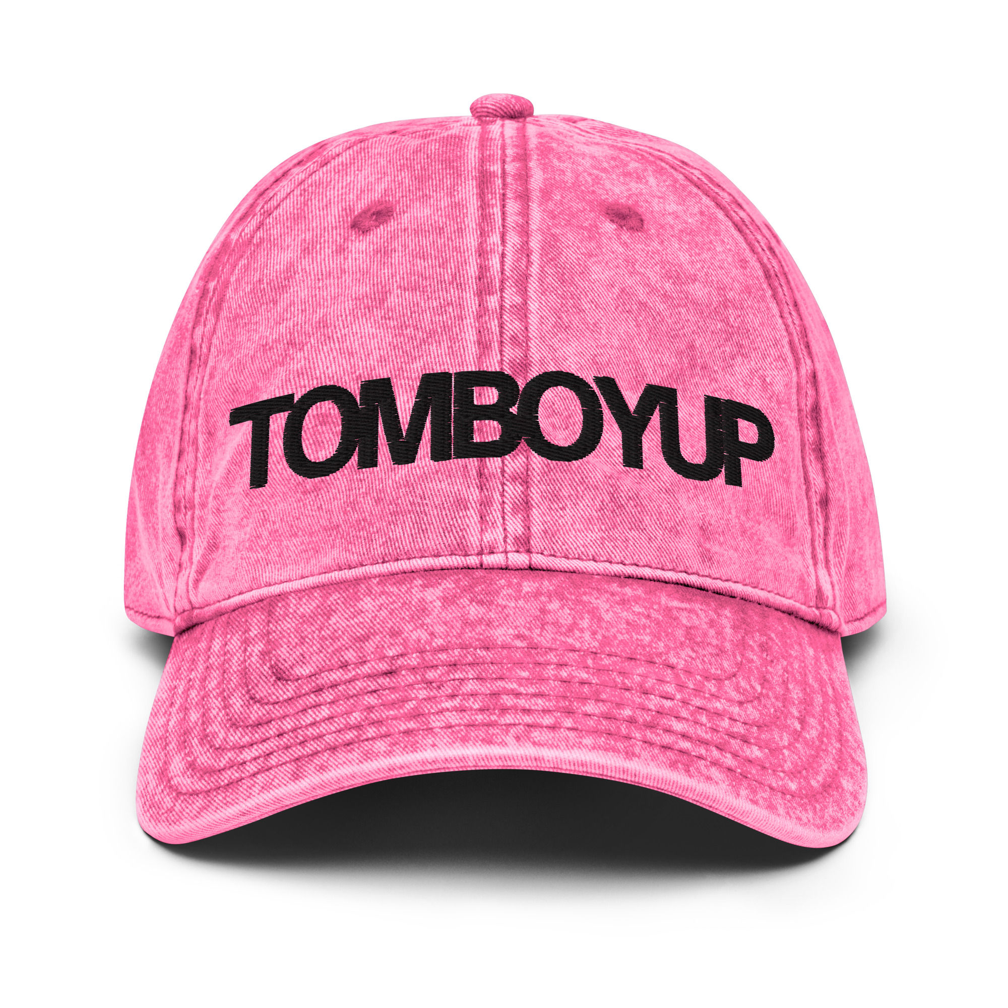 TOMBOYUP Pink Vintage Cotton Twill Cap