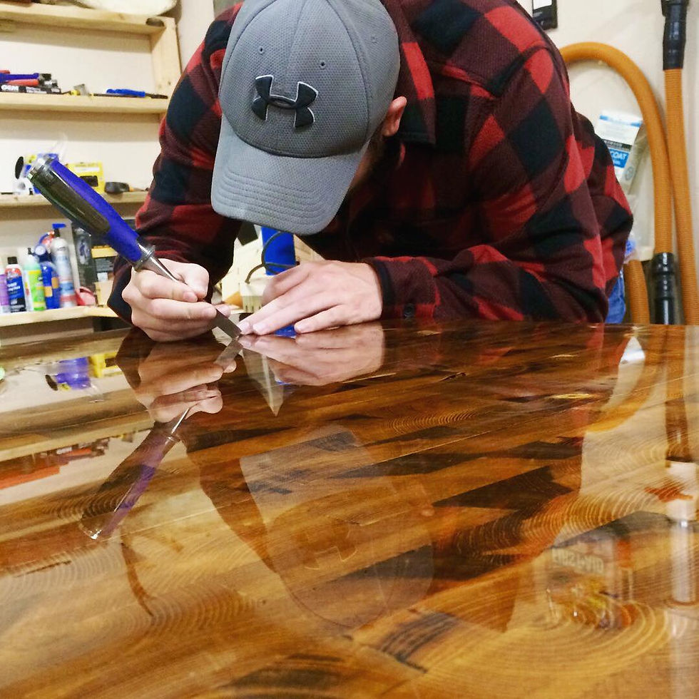 Glass Butcher Block Finish