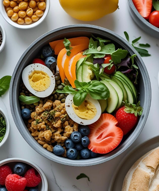 A nourishing bowl of healthy food for energy levels