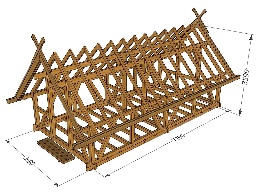 post & beam frame shed