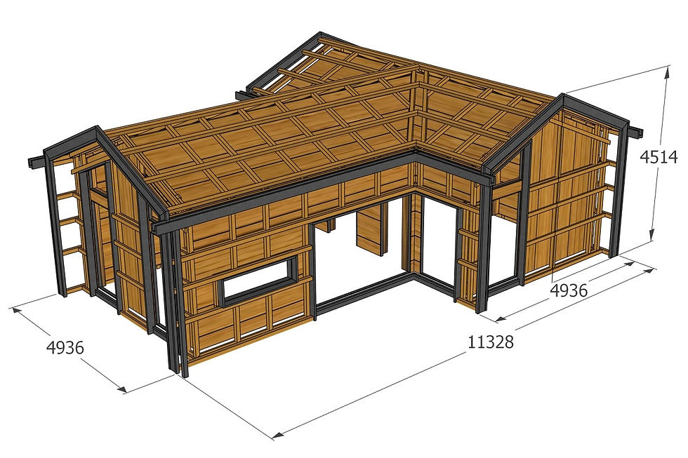 timber frame cabin structure