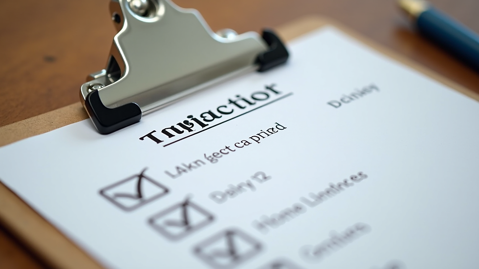 Close-up view of a clipboard with a checklist for home care agency inspection