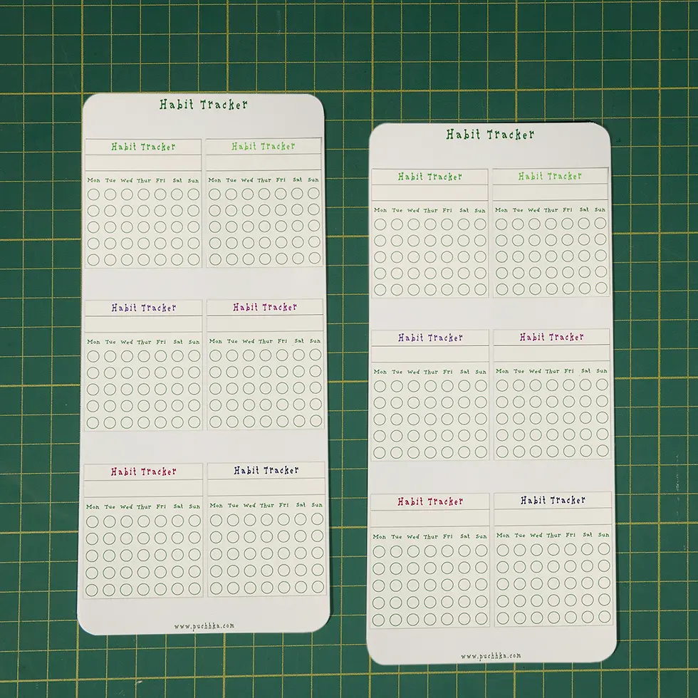 Habit tracker sticker sheet