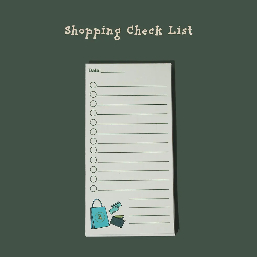 Shopping Check List
