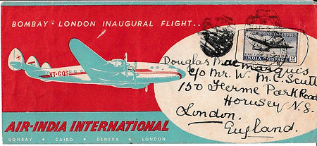 AIR INDIA_8TH JUNE 1948 ENGLAND CANCELLE
