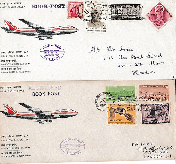 Air India First Flight Cover Bombay London 21 May 1971