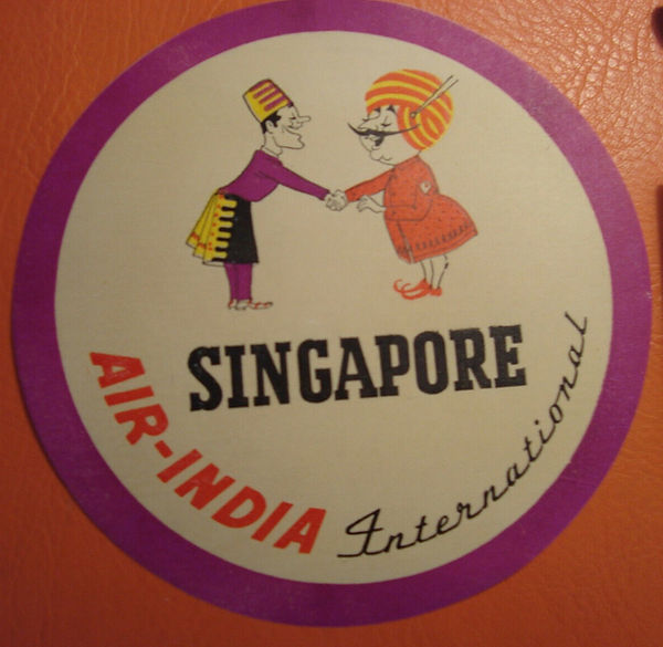 AVIATION AIRLINE luggage labels AIR INDIA