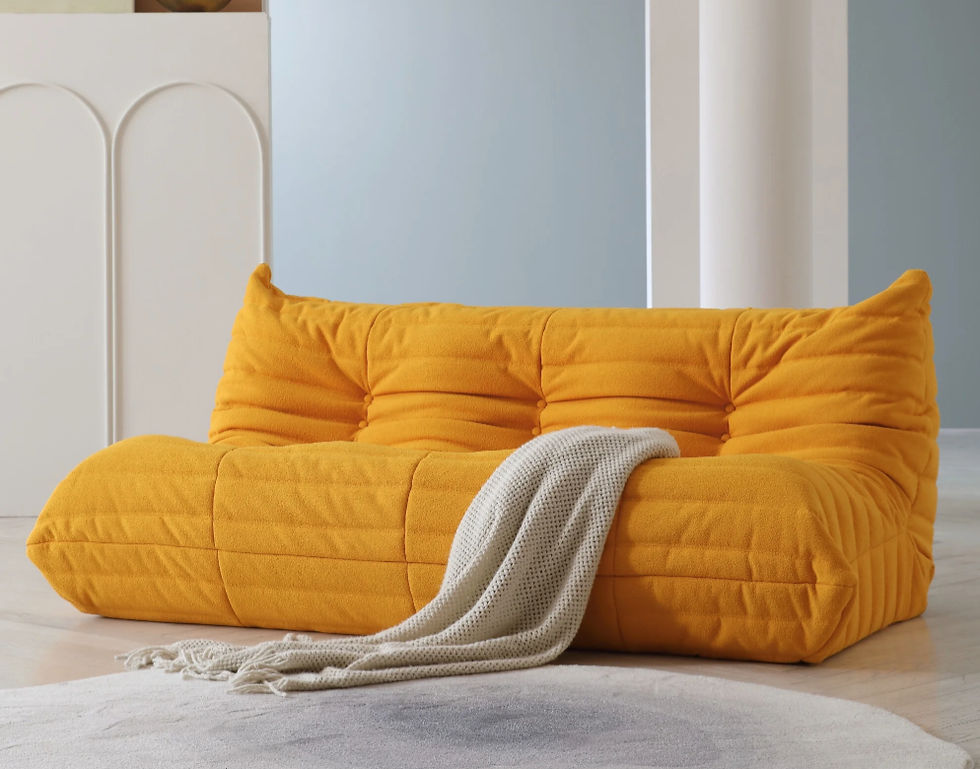 Mid-century modern sofa in a stylish living room