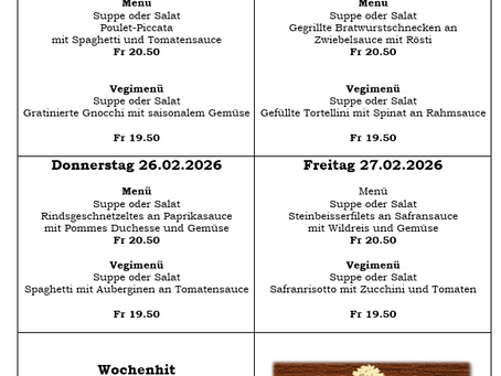 Unser Wochenmenu - W.9