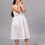 Thumbnail: Girls White Tiered Schiffli Cotton Embroidry Dress