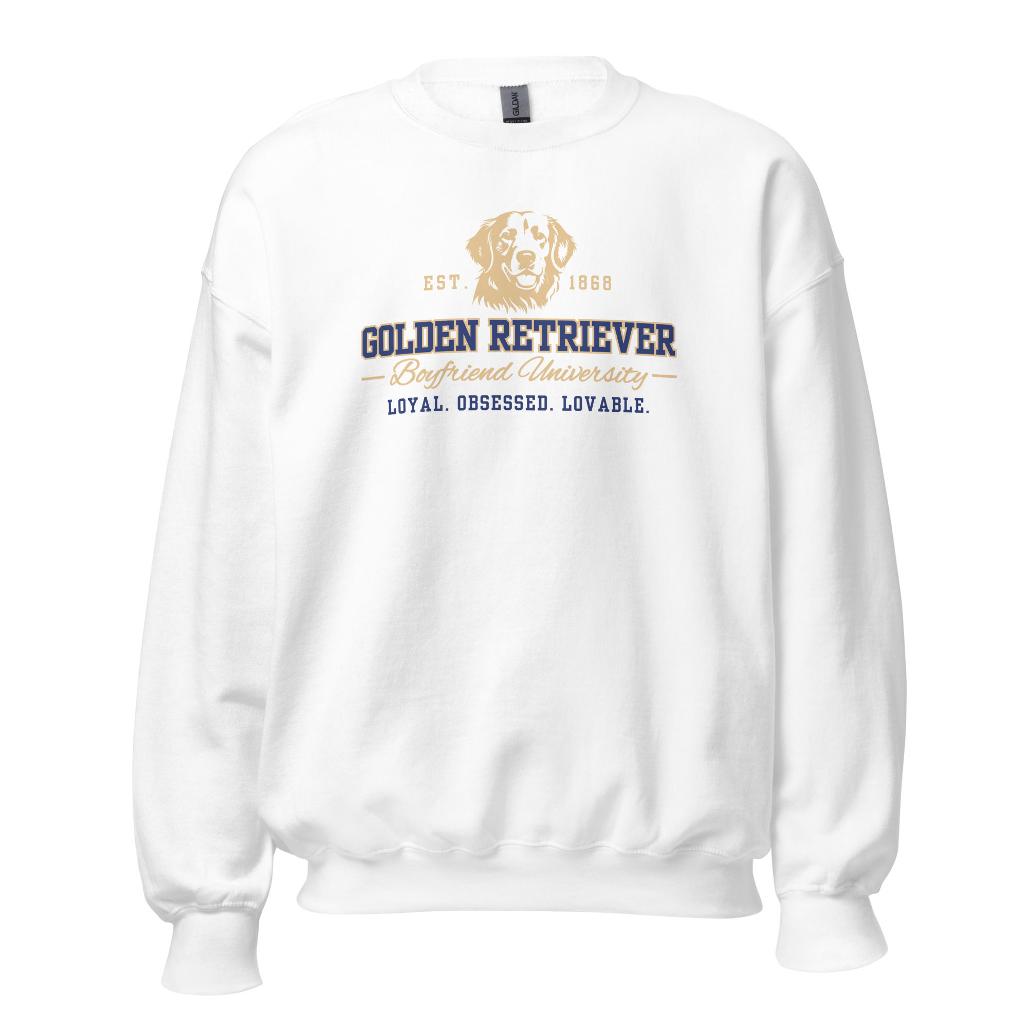 Golden Retriever Boyfriend University Crewneck