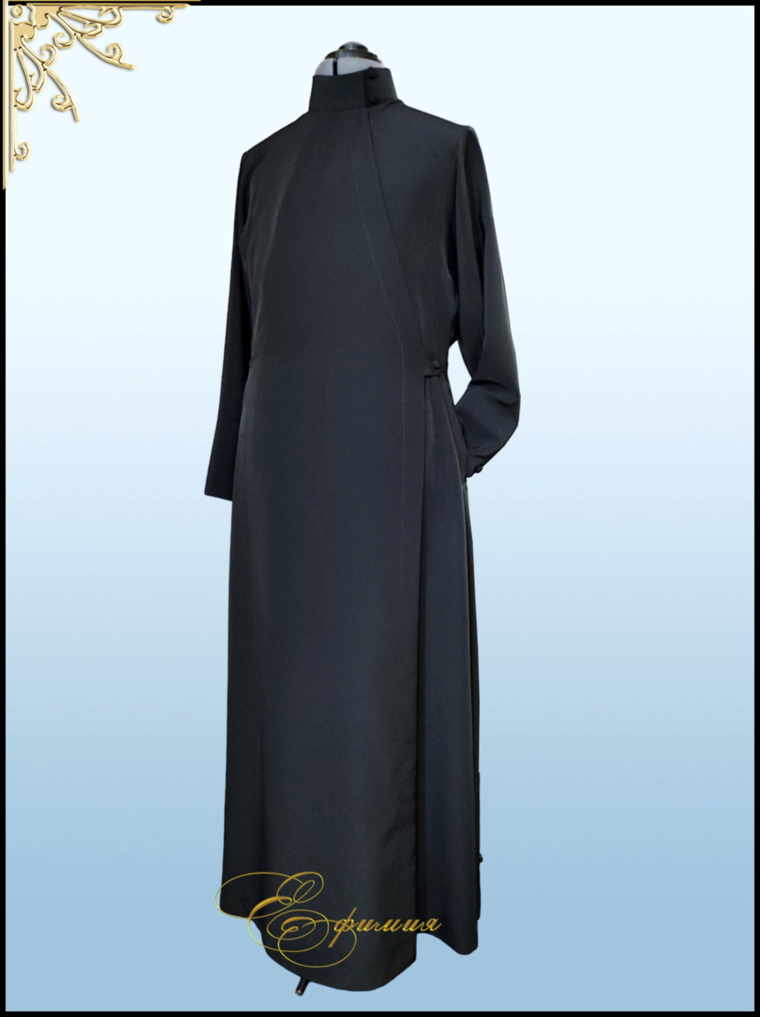 Подрясник русский мужской. Мокрый шёлк