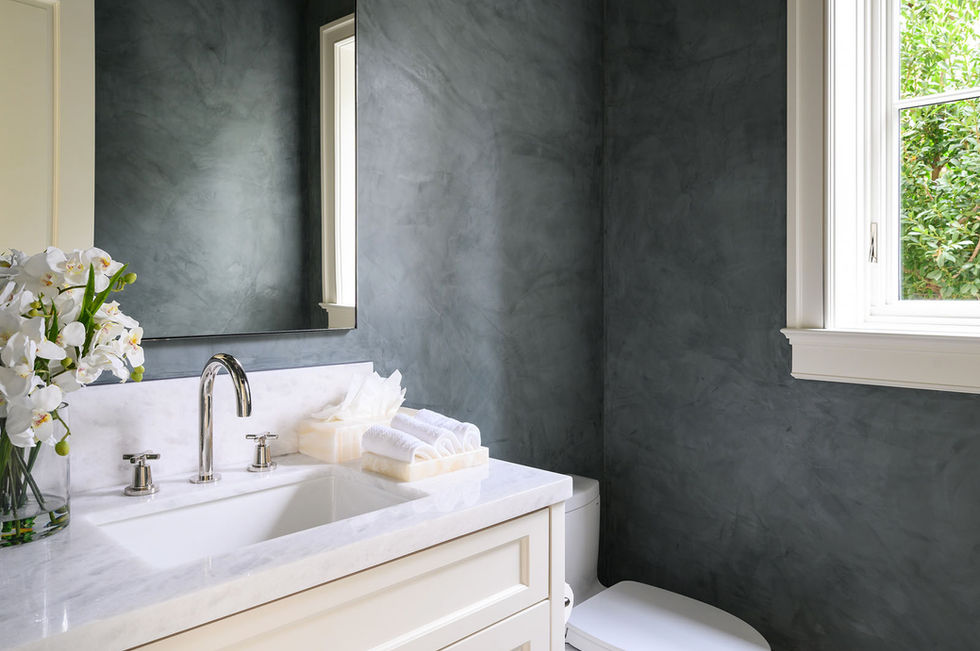 Opal White marble powder bath