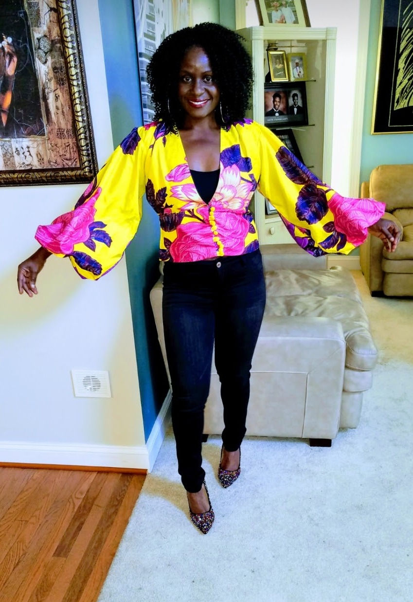 Thumbnail: Ankara Floral Crop Top - Custom Order Only