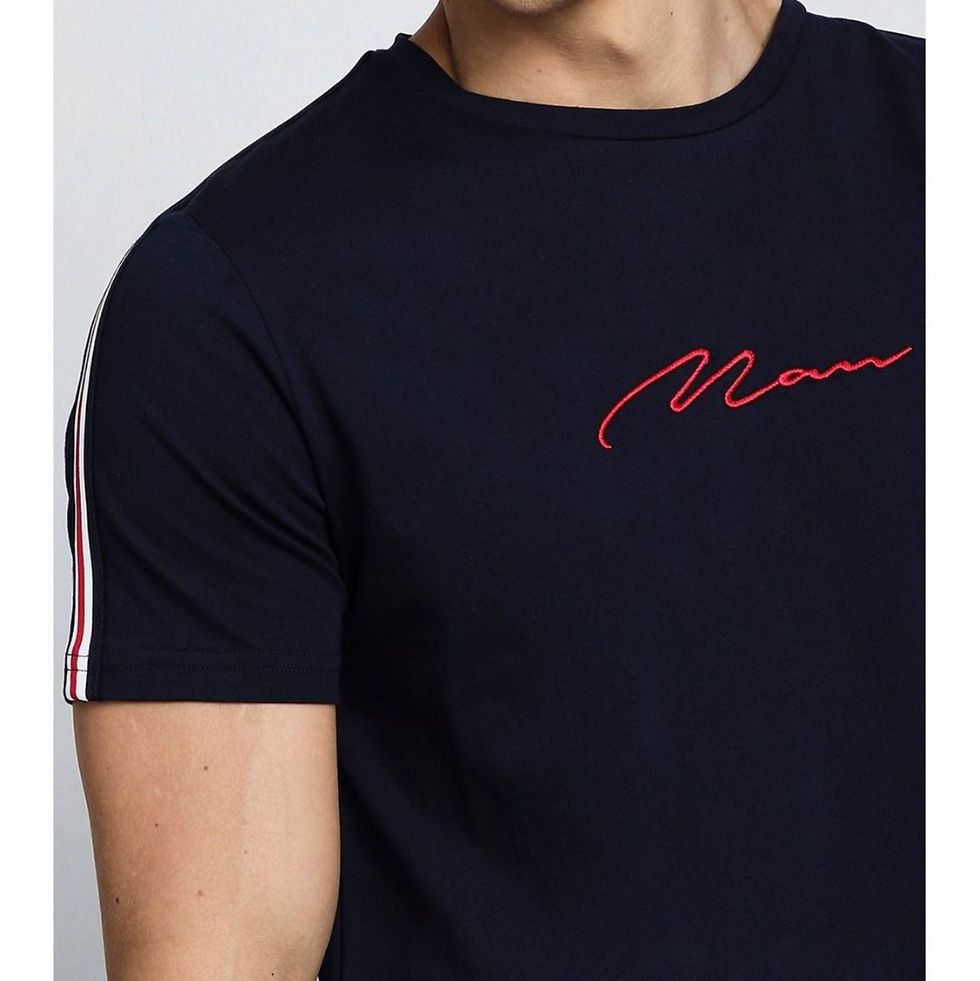Thumbnail: Curve Hem T Shirt with Side Tape