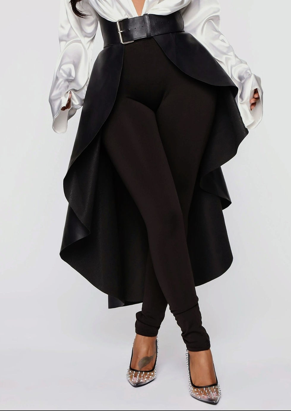 Thumbnail: Faux Leather Skirt Belt