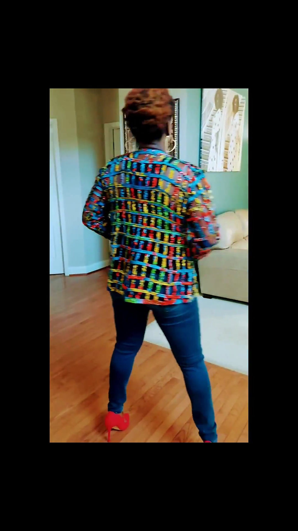 Thumbnail: Ankara Print Net Jacket With Matching Crossbody Bag