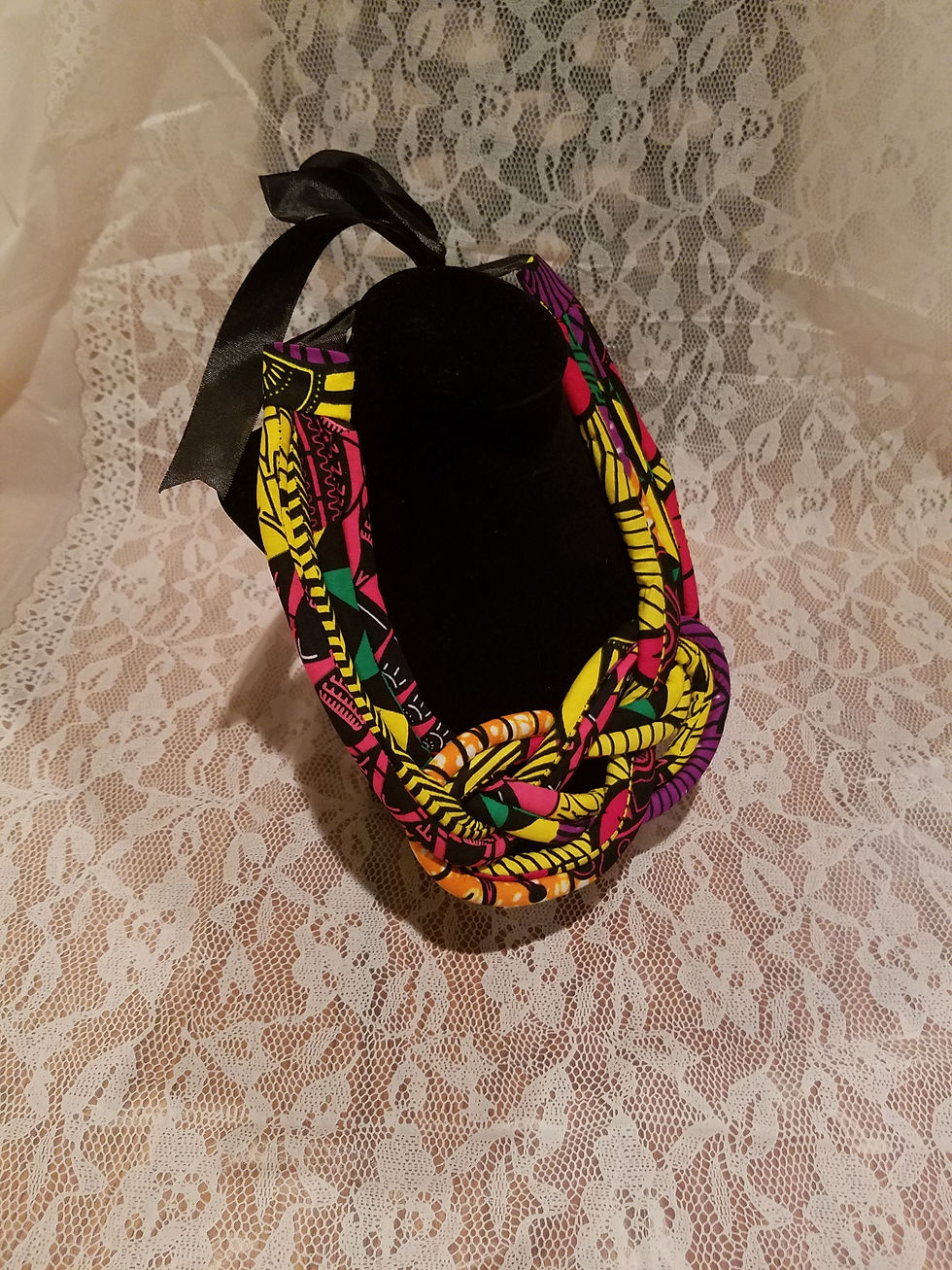 Thumbnail: Ankara Statement Necklace - Multi Color