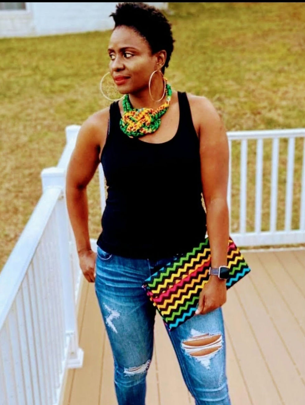 Thumbnail: African Braided Necklace - Green / Yellow