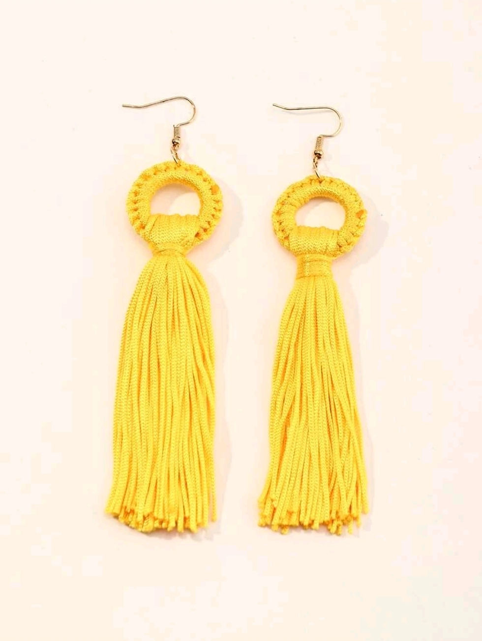 Thumbnail: Yellow Tassel Earrings 