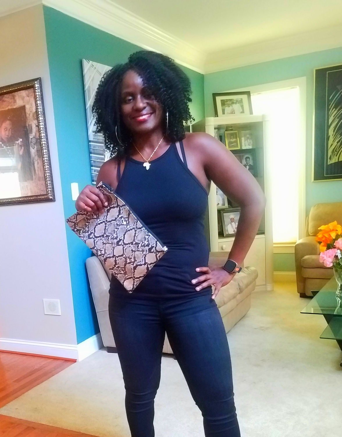 Snakeskin Clutch