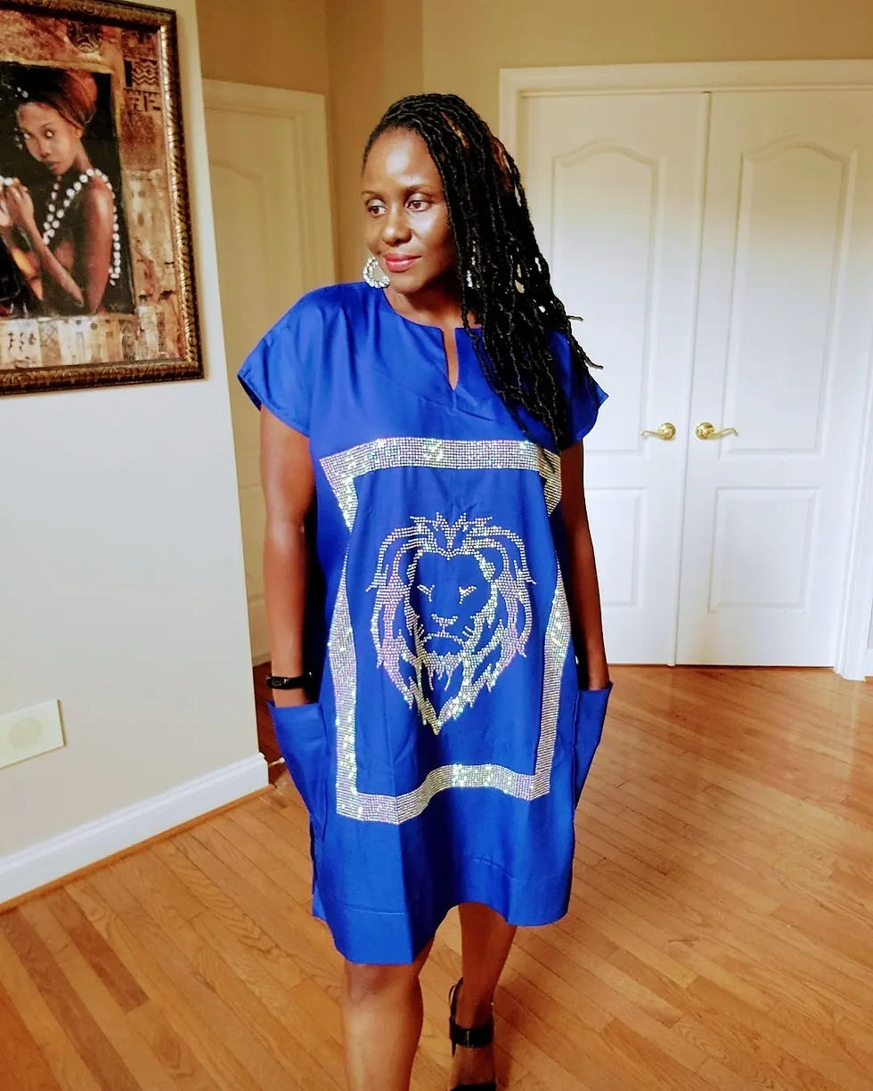 Thumbnail: Midi Dress with Rhinestones Embellishments 