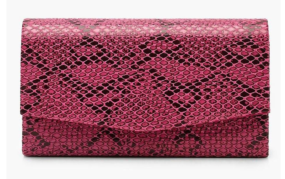 Thumbnail: Faux Python Snake Structured Clutch