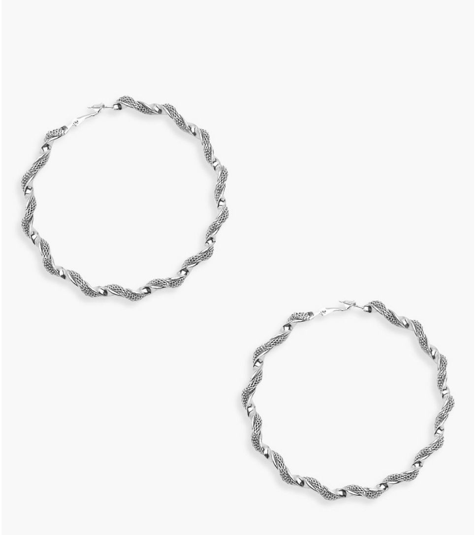 Thumbnail: Twisted Hoop Earring 