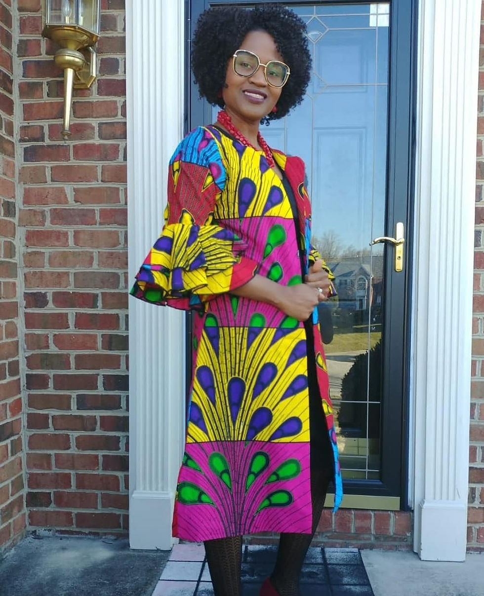Thumbnail: Ankara Kimono Jacket - Multi Color