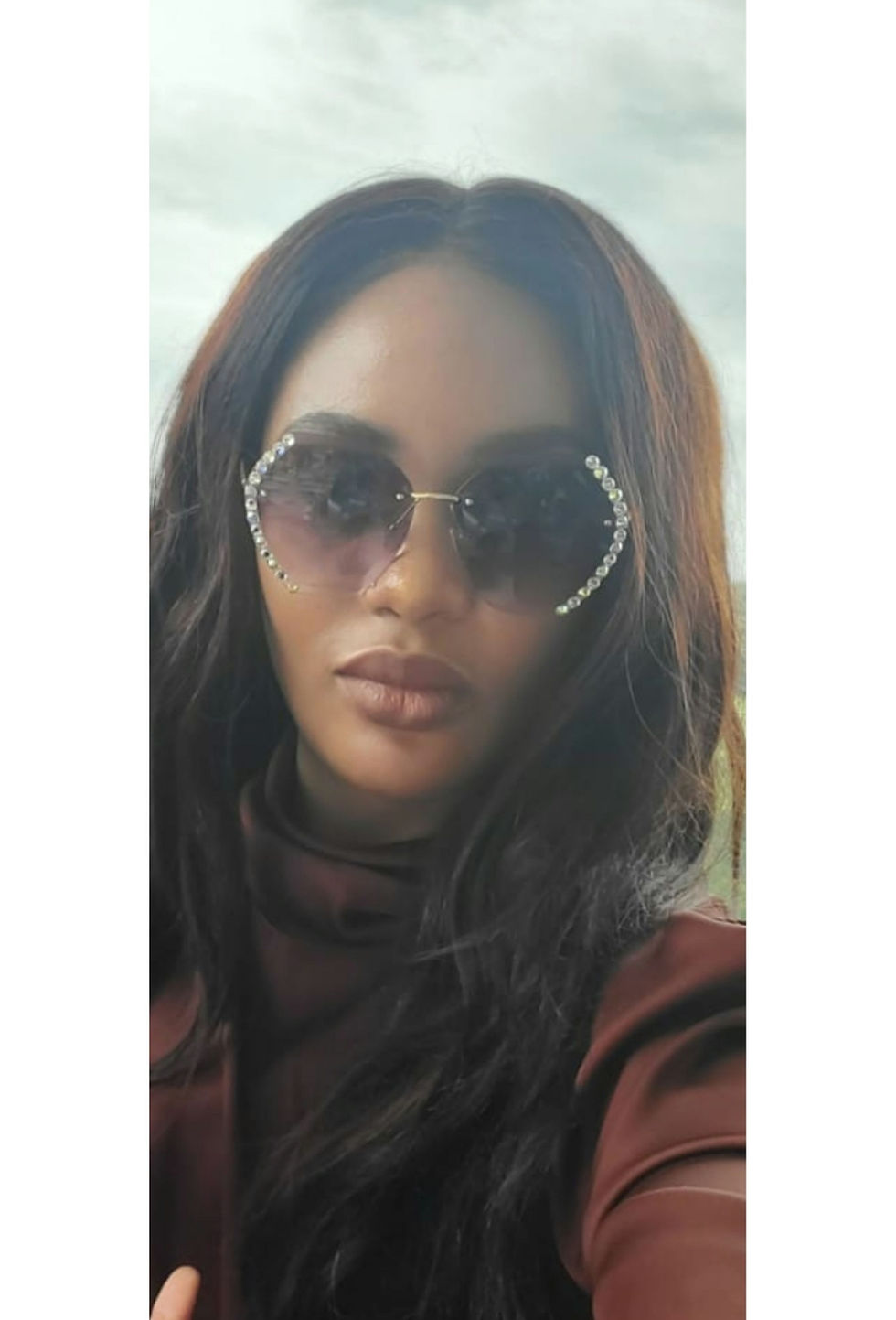 Thumbnail: Vintage Rimless Gradient Sunglasses