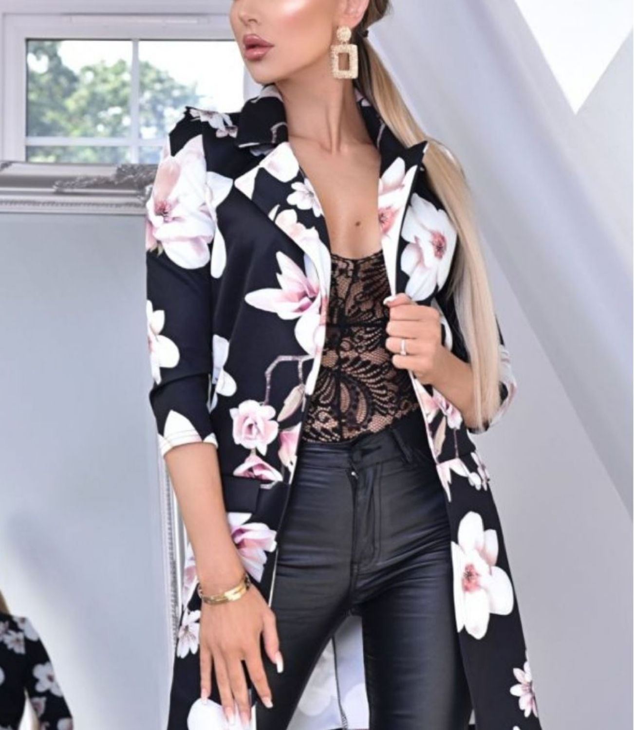 Floral Longline Jacket