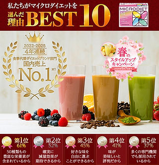 私たちがマイクロダイエットを選んだ理由BEST10