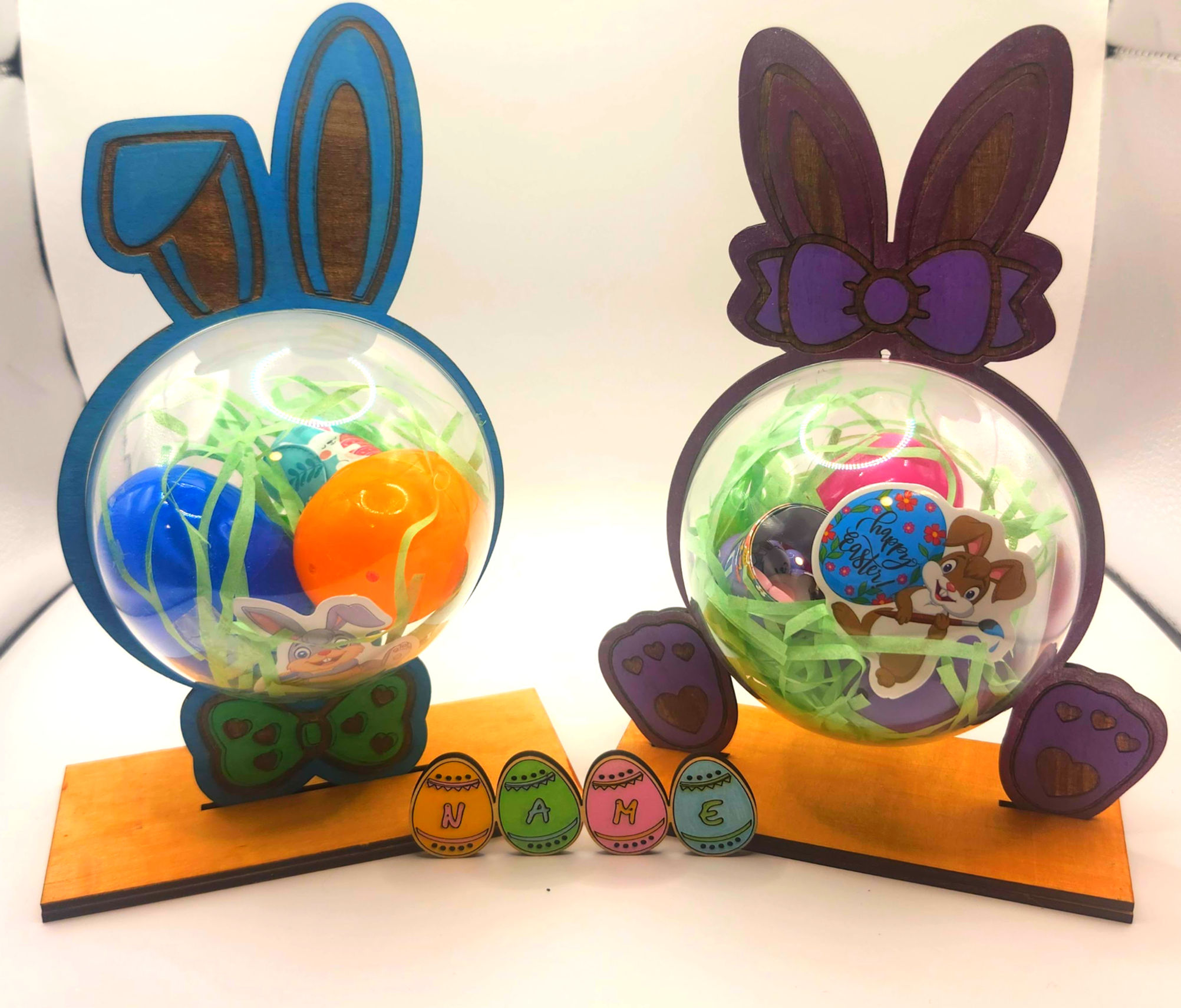 Filled wooden Easter bunny