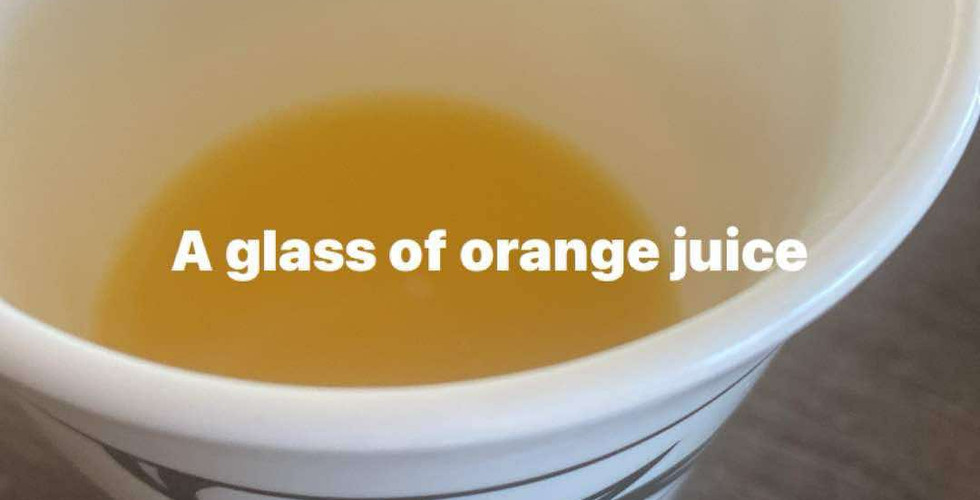 a glass of orange juice