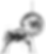 Hands holding a camera with a disco ball hanging behind